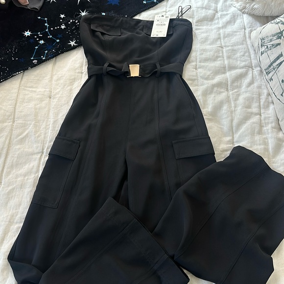 Zara black cargo jumpsuit - Picture 3 of 6